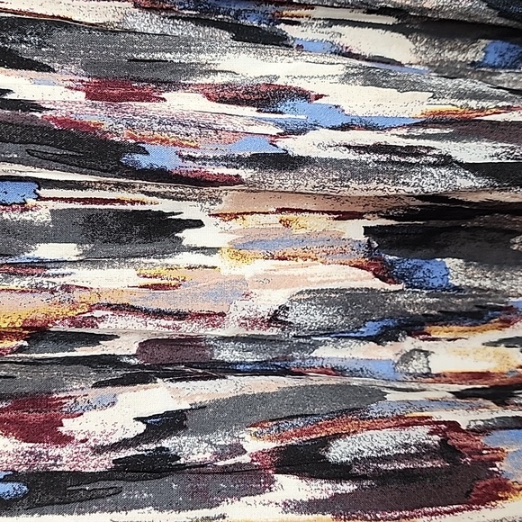 beachlunchlounge sz M beautiful watercolor long sleeve collared  buttons blouse - Picture 4 of 9